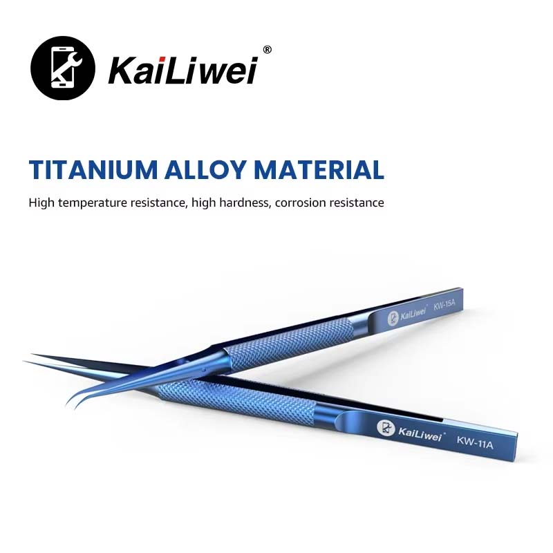 Ailiwei KW-11A & KW-15A Titanium Alloy Precision Tweezers